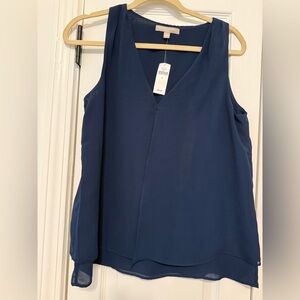 NWT. Navy Sleeveless Top